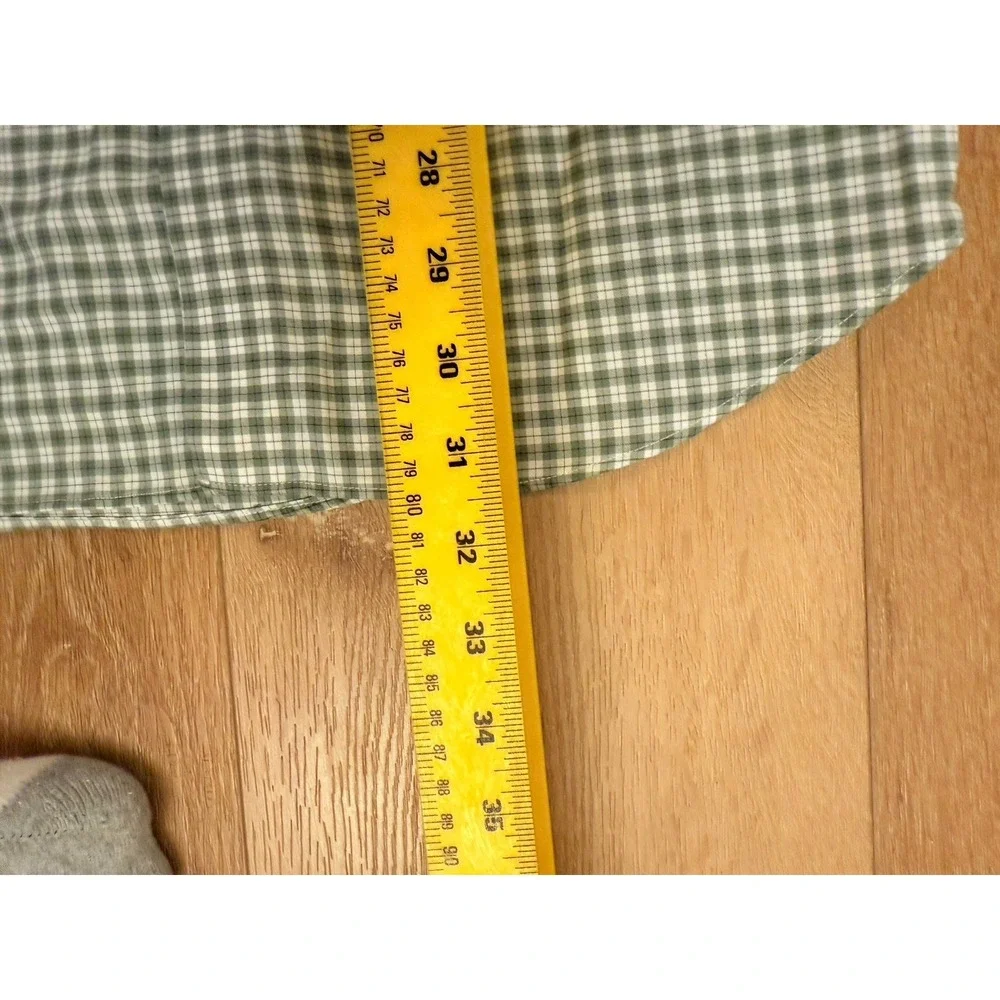 Banana Republic Men's XL Green Check Plaid Long Sleeve Button Up Shirt
